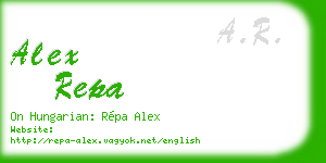 alex repa business card